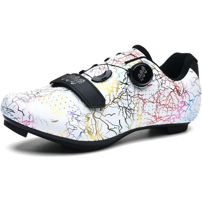 Велотуфлі для чоловіків та жінок SPD/SPD-SL: гоночні, MTB, комфортні, дихаючі, для катання на велосипеді (білі, 42 EU)