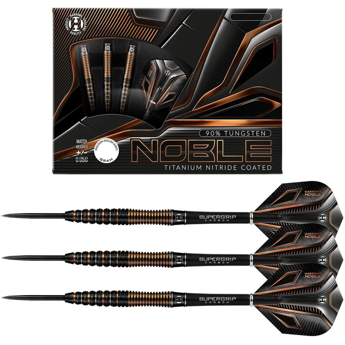 Дротики Harrows Noble 90% вольфрам, 26 г, для дартсу