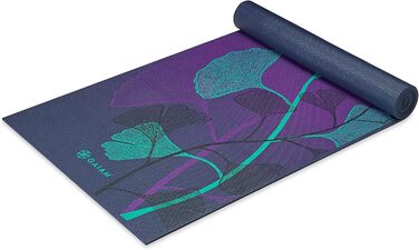 Йога мат Gaiam Premium 6 мм з принтом Lily Shadows - товстий, нековзний для йоги, пілатесу та фітнесу