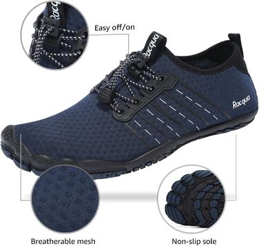 Чоловічі та жіночі водяні шльопанці з сітчастої тканини, без шнурівки, розмір 7.5 (жіночий)/6.5 (чоловічий), Wz112, блакитний