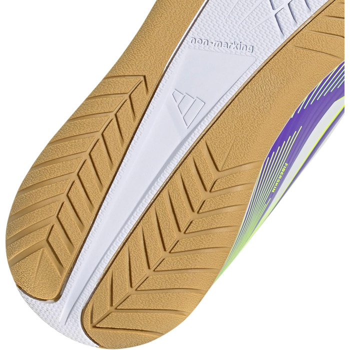 Дитячі футбольні бутси adidas F50 Club Indoor для залу, 34 EU, Purple Rush/Cloud White/Lucid Lemon