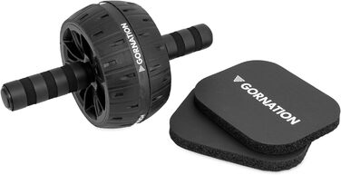 Колесо для пресу GORNATION з наколінниками, для тренування корпусу, компактне та міцне, Ø 16 см, стабільне, для пресу, спини та рівноваги