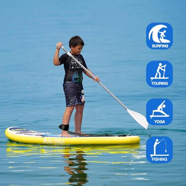 Надувний SUP Борд Tuxedo Sailor Stand Up Paddle Board з аксесуарами, для дорослих та підлітків, жовтий
