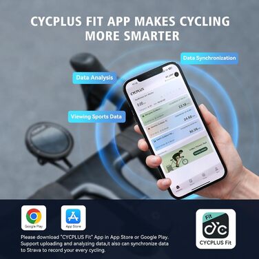 Велокомп'ютер CYCPLUS GPS, бездротовий, водонепроникний IPX6, Bluetooth 5.0, ANT+, одометр, для шосейного велосипеда, сумісний зі Strava (оновлений)