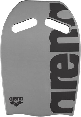 Плавальна дошка arena Kickboard, EVA, без ПВХ, срібна, 39x30 см, з отворами для хвату, аксесуар для тренувань у басейні