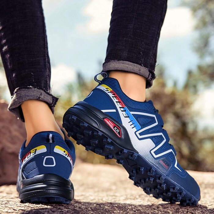 AGYE Велосипедні шкарпетки для чоловіків, неслизькі велотуфлі для шосе, гірського велосипеда, MTB, плоскі, спортивні, розмір 41 EU, блакитні