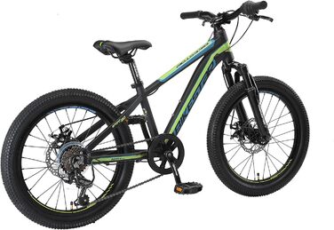 Дитячий гірський велосипед BIKESTAR 20 дюймів, алюмінієва рама, 7-ступенева Shimano, дискові гальма, від 6 років