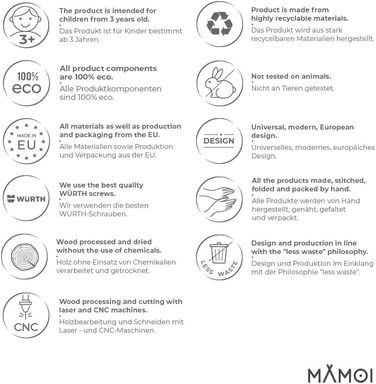 Дитячий спортивний комплекс MAMOI для дому: шведська стінка, кільця, турнік, ігровий куточок, для дітей від 3 років, білий