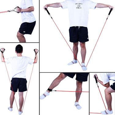 Набір еластичних стрічок для фітнесу AGM X1294 з ручками, для силових тренувань вдома