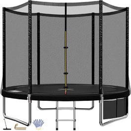 Дитячий батут для вулиці та дому Trampolin, діаметр 183-427 см, комплект із сіткою, драбинкою, захисним покриттям, макс. вага 150 кг