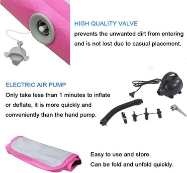 Гімнастичний мат Air Turn Track Matte 3/4/5/6м надувний для дому, йоги, фітнесу, кемпінгу. Нековзкий, водонепроникний