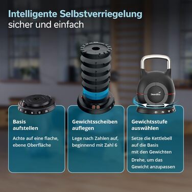 Набір гантелей Skandika Hanteln Paino: регульовані, 1.5-24 кг, штанга, гиря, диски. Для дому та спортзалу.