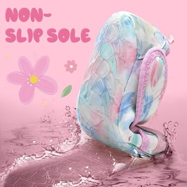 Дитячі шльопанці WateLves для плавання та відпочинку на пляжі (32/33 EU, Рожево-блакитний)