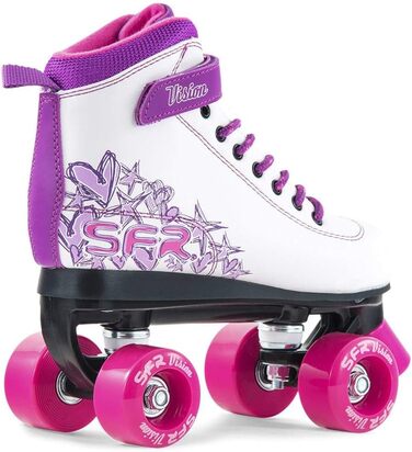 Роликові ковзани SFR Vision II Quad, чорний/синій, 38 розмір, багатоколірні (білий/рожевий)
