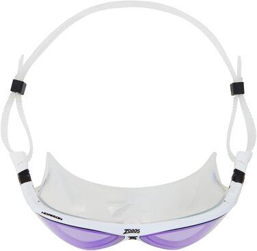 Унісекс маска для плавання Zoggs Horizon Flex з дзеркальними лінзами, прозора/біла, для дорослих