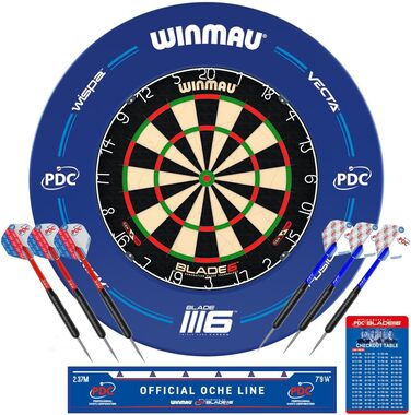 Дротиковий щит WINMAU Blade 6 професійний, сизаль, офіційна турнірна дошка PDC