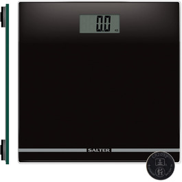 Цифрова вага для ванної Salter 9205 BK3R, скляна платформа, LCD, 180 кг, чорна