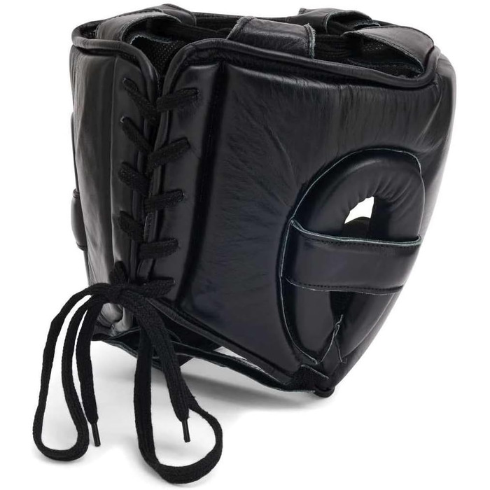 Захисний шолом TEKKA BUDO PX Legacy Pro з натуральної шкіри, чорний, XL – для карате, тхеквондо, кікбоксингу