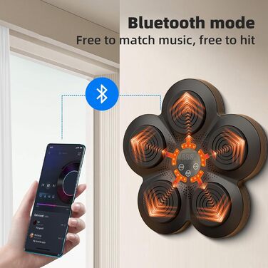 Oamger електронний музичний бокс для дому, портативний, настінний, з Bluetooth, покращує координацію та знімає стрес, помаранчевий