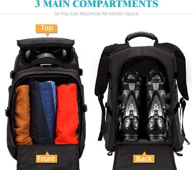 Чохол для лижних/сноубордистських черевиків TurnWay, універсальний, чорний