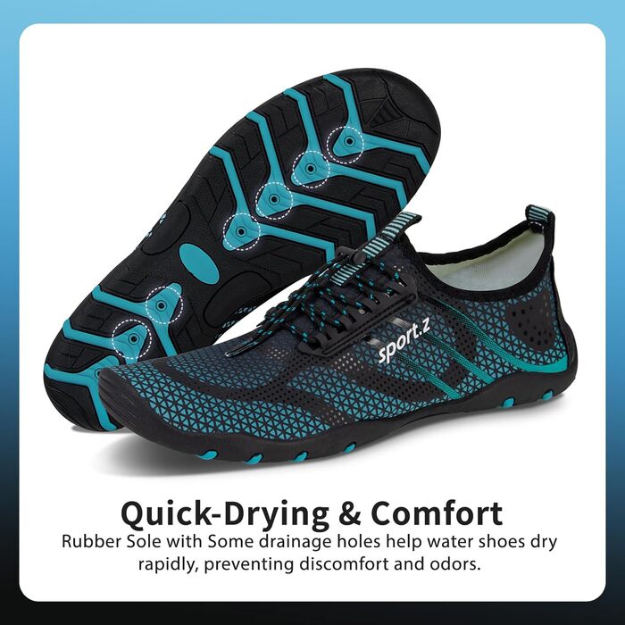 Чоботи для плавання IceUnicorn: унісекс, чорно-сині, 45 EU