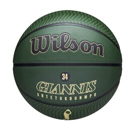 М'яч для баскетболу Wilson NBA Player Icon Outdoor - Size 7 та Mini Size 7 Milwaukee Bucks