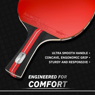 Набір для пінг-понгу: 2 ракетки та 3 м'ячі для гри в приміщенні та на вулиці