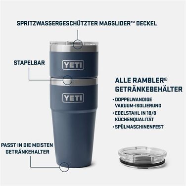 Термокружка YETI Rambler 20 oz (591 ml) з кришкою MagSlider, нержавіюча сталь, вакуумна ізоляція
