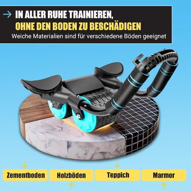 Автоматичний ролик для пресу з відскоком, нові колеса, тренажер для пресу, ролик для пресу з подвійними колесами