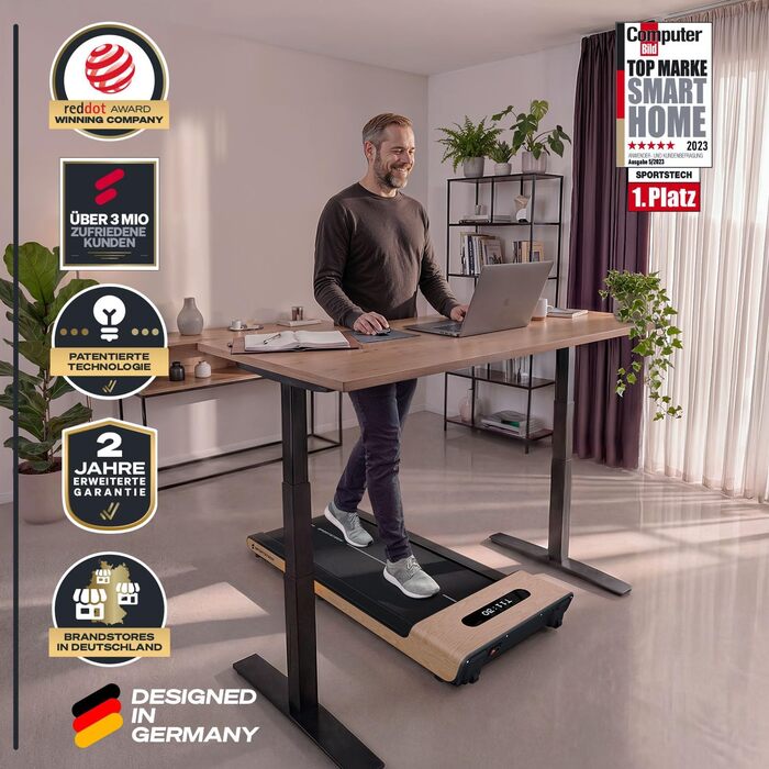 Бігова доріжка Sportstech WalkingPad Pro для дому: складана, до 8 км/год, з лічильником кроків, для офісу та дому, вантажність 120 кг, з додатком, тиха, німецька якість