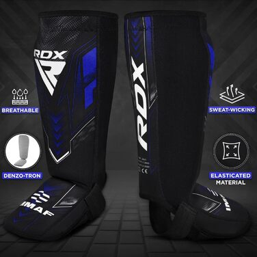 RDX Захист гомілки та стопи для кікбоксингу, муай-тай та MMA, універсальний шкіряний шингард для чоловіків і жінок, поліпшений захист для єдиноборств та спарингів