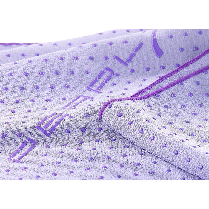 PEARL Sports Yogatuch: Рушник для йоги 2в1 з мікрофібри та підкладкою (фіолетовий)