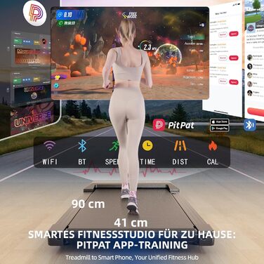 Lacuffy Raceable Walking Pad: Тиха ходунка з LCD-дисплеєм та керуванням через додаток, до 136 кг, для офісу та дому, з крокомером
