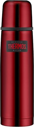 Термос із нержавіючої сталі Thermos Light & Compact 500 мл, червоний, із кришкою-чашкою, 12 годин гаряче / 24 години холодне, герметичний, без BPA