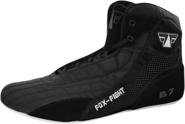 FOX-FIGHT Кросівки для бойових мистецтв | для жінок та чоловіків | дихаючі, гнучкі | замша | для боротьби, атлетики, фітнесу, бодібілдингу (43 EU, Full Black B7)