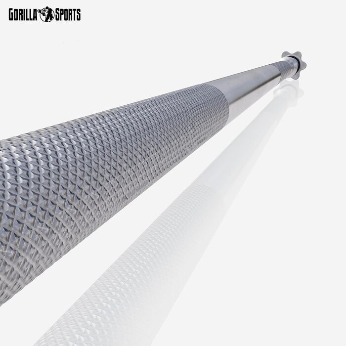 Штанга GORILLA SPORTS хромована 30 мм, 150/180/200 см, з двома замками, навантаження до 200 кг