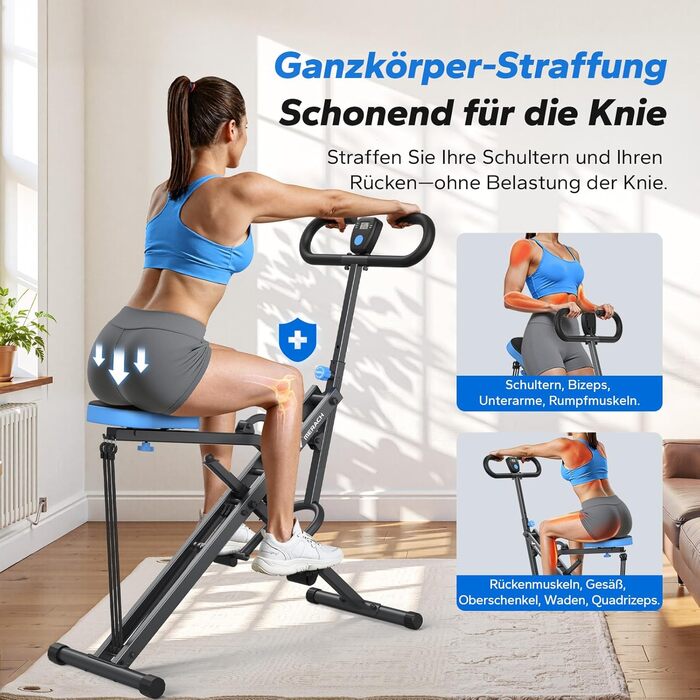 MERACH 2-в-1 тренажер для присідань та тяги, складаний, сірий (R07)