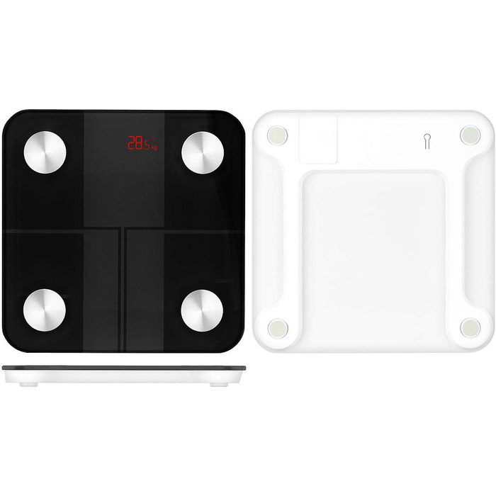 Вага для тіла Newgen Medicals 14-в-1 з аналізом складу тіла, Bluetooth, App, розпізнавання користувача (для ванної кімнати, для літніх людей)