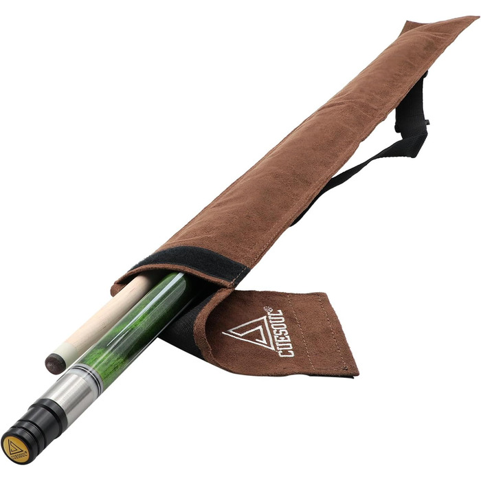 CUESOUL Більярдний кий 58 дюймів, 21oz, наконечник 13 мм, з ірландським обгорткою, у комплекті синьо-коричнева сумка PC035