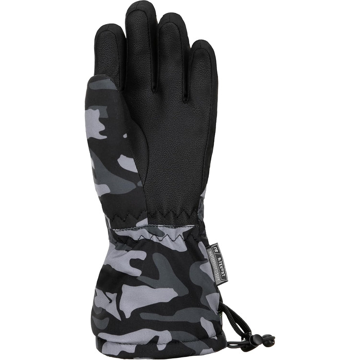 Дитячі зимові рукавички Reusch Maxi R-TEX XT водонепроникні та вітрозахисні для хлопчиків та дівчаток, чорно-камуфляжні, розмір III (3-4 роки)