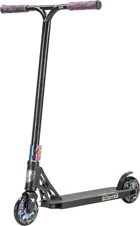 Трюковий самокат STAR SCOOTER Pro Sport 120мм для дітей від 7 років і дорослих, алюмінієвий, чорний/хром, напівпрофесійний