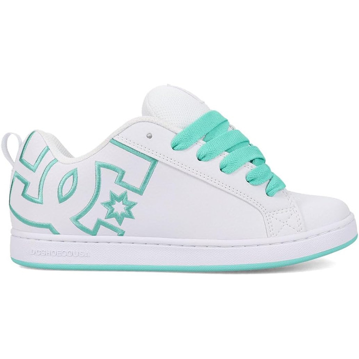 Жіночі кросівки DC Shoes Court Graffik, білий, рожевий, блакитний (39 EU, Aqua)