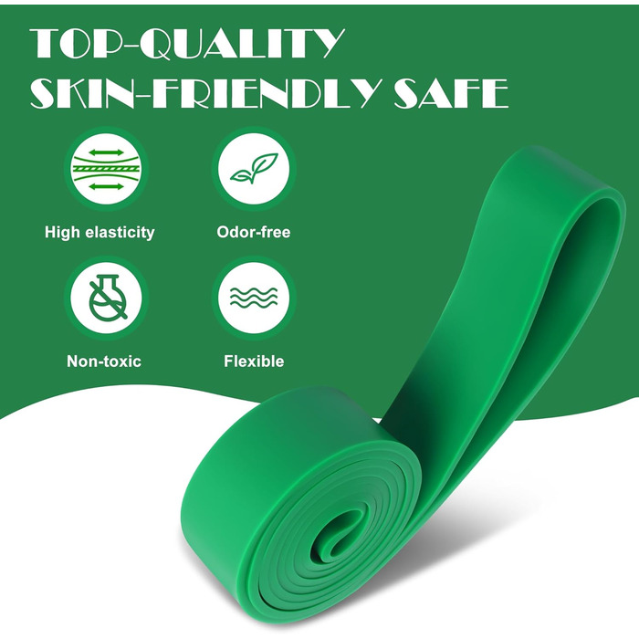 Набір еластичних стрічок для фітнесу з 5 рівнями опору, 2 ручками, 1 дверним анкером, сумкою для перенесення та інструкцією. Ідеально для йоги, силових тренувань чоловіків та жінок