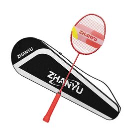 Ракетка для бадмінтону Profi 100% карбон, ультралегка, для тренувань та розваг (червона)