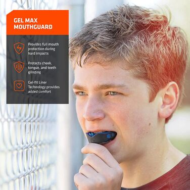Захисна капа ShockDoctor Gel Max Flavor Fusion для дорослих (11+) з ароматом апельсина
