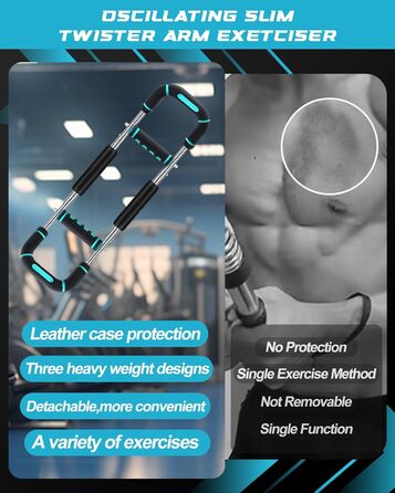 Тренування рук Twister з 6 рівнями (30-50 кг/30-150 lbs), портативний тренажер для грудних м'язів зі знімним дизайном - тренажер для грудей чоловіків для дому, офісу та подорожей, червоний 30-100 lbs, 4Spring (синій 40-100 lbs)