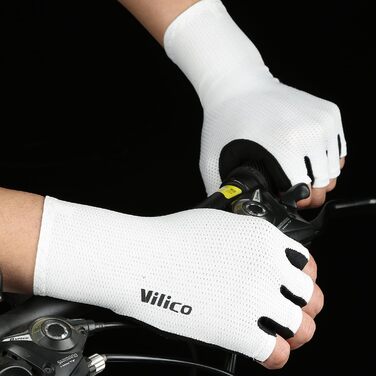 Велосипедні рукавички Professionee: дихаючі, амортизуючі, з силіконовою поверхнею для катання, альпінізму та активного відпочинку (білі, XL)