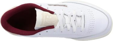 Кросівки Reebok Club C 85 - класичні білі, шкарлатно-коричневі, унісекс, 34.5 EU