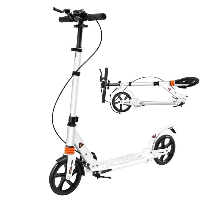 Скутер дорослий, складний, з регулюванням висоти, з поліуретановими колесами, для міста, для дівчаток та хлопчиків, підходить для ваги до 100 кг