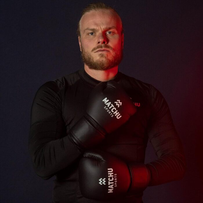 Боксерські рукавички MATCHU для кікбоксингу, MMA, Muay Thai, унісекс, 14 oz, чорні, штучна шкіра, на липучці, для всіх сезонів